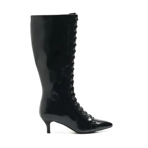 Cropp - Czarne kozaki na obcasie - czarny