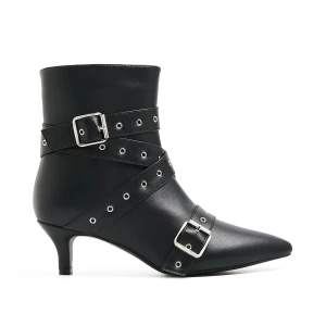 Cropp - Czarne kozaki z imitacji skóry - czarny