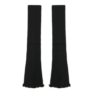 Cropp - Czarne ocieplacze z falbanką - czarny