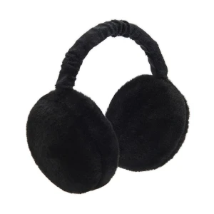 Cropp - Czarne pluszowe nauszniki z regulacją - czarny