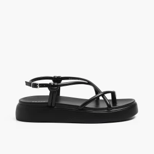 Cropp - Czarne sandały japonki na platformie - czarny