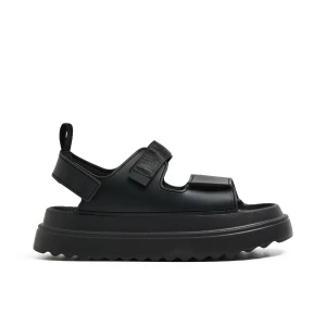 Cropp - Czarne sandały z zapięciem na rzepy - czarny