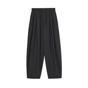 Cropp - Czarne spodnie baggy z wiskozą - czarny