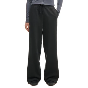 Cropp - Czarne spodnie dresowe PETITE wide leg - czarny