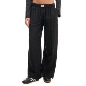 Cropp - Czarne spodnie straight z wiskozą - czarny