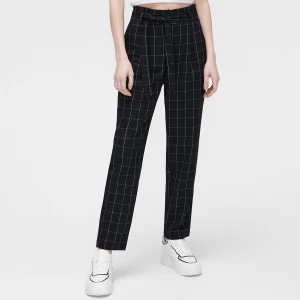 Cropp - Czarne spodnie w kratę - czarny