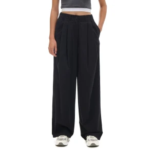Cropp - Czarne spodnie wide leg - czarny