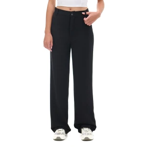 Cropp - Czarne spodnie z wysokim stanem - czarny