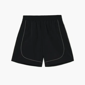 Cropp - Czarne szorty z lampasami - czarny