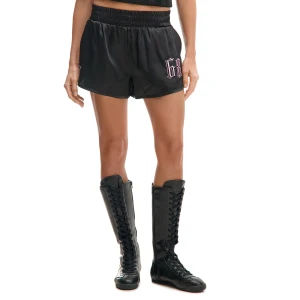 Cropp - Czarne szorty z wysokim stanem - czarny