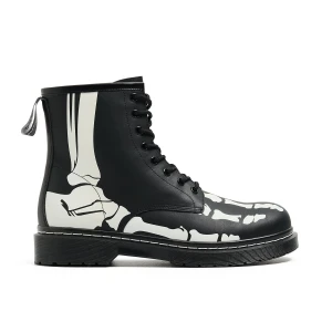 Cropp - Czarne trapery z motywem kości - czarny