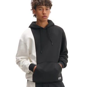 Cropp - Czarno-biała bluza z kapturem - czarny