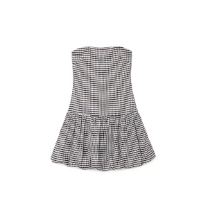 Cropp - Czarno-biała sukienka mini w kratę - czarny
