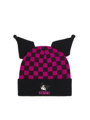 Cropp - Czarno-różowa czapka z uszami Kuromi - Czarny