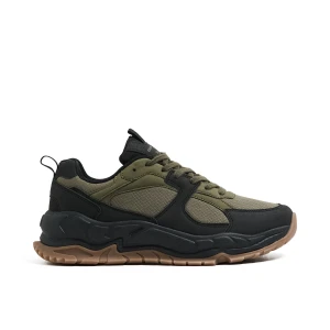 Cropp - Czarno-zielone niskie sneakersy - zielony