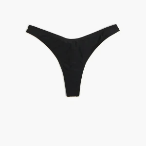Cropp - Czarny dół od bikini typu stringi - czarny