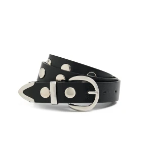 Cropp - Czarny pasek do spodni z imitacji skóry - czarny