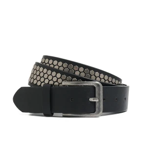 Cropp - Czarny pasek z aplikacjami - czarny