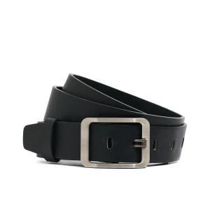 Cropp - Czarny pasek z prostokątną klamrą - czarny