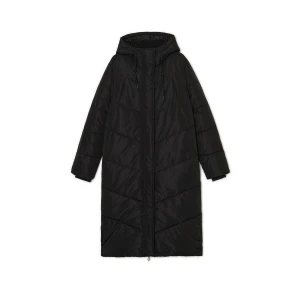 Cropp - Czarny płaszcz z kapturem - czarny