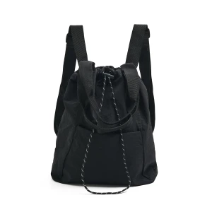 Cropp - Czarny plecak worek na szelkach - czarny