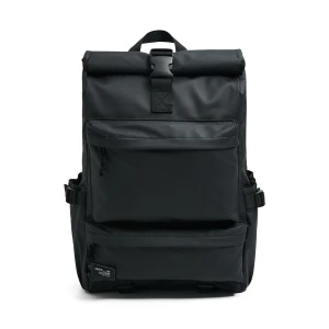 Cropp - Czarny plecak z rolowanym zapięciem - czarny