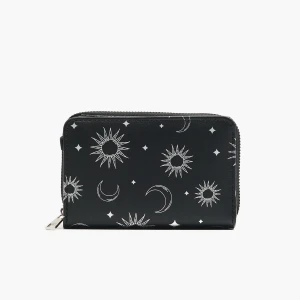 Cropp - Czarny portfel z astronomicznym motywem - czarny