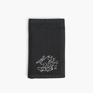 Cropp - Czarny portfel z motywem kota skatera - czarny