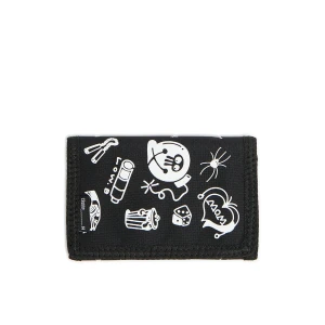 Cropp - Czarny portfel z piktogramami - czarny