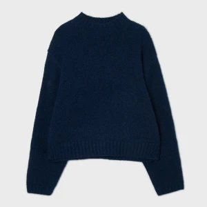 Cropp - Czarny sweter z domieszką wełny - granatowy