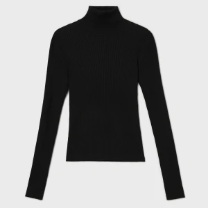 Cropp - Czarny sweter z golfem - czarny