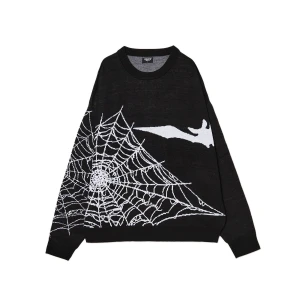 Cropp - Czarny sweter z pająkiem - czarny