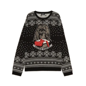 Cropp - Czarny świąteczny sweter Star Wars - czarny