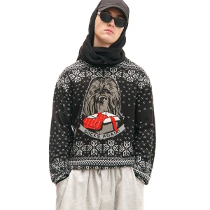 Cropp - Czarny świąteczny sweter Star Wars - czarny