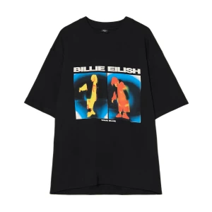 Cropp - Czarny T-shirt Billie Eilish - czarny