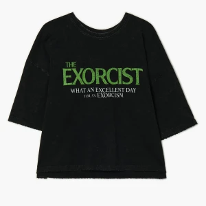 Cropp - Czarny T-shirt Egzorcysta - czarny