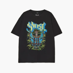 Cropp - Czarny T-shirt Ghost - czarny