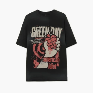 Cropp - Czarny T-shirt Green Day - czarny