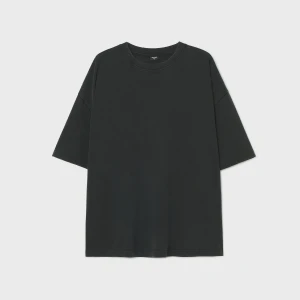 Cropp - Czarny T-shirt heavyweight - czarny