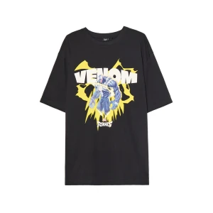 Cropp - Czarny T-shirt Marvel Rivals Venom - czarny