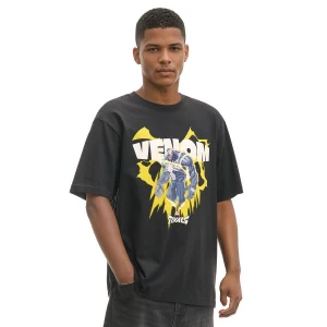 Cropp - Czarny T-shirt Marvel Rivals Venom - czarny