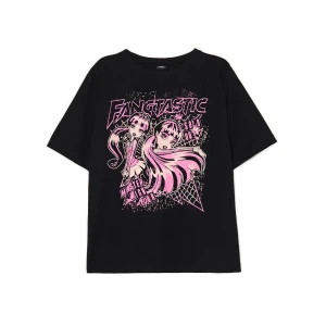 Cropp - Czarny T-shirt Monster High - czarny