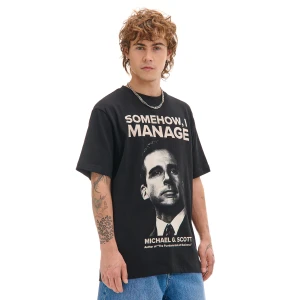 Cropp - Czarny T-shirt The Office - czarny