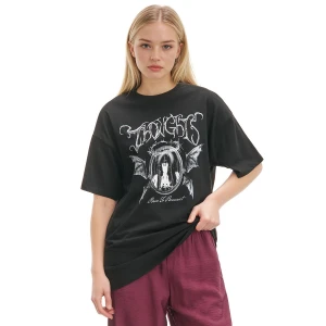 Cropp - Czarny T-shirt z motywem lustra - czarny