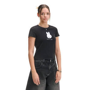 Zdjęcie produktu Cropp - Czarny T-shirt z naszywką Miffy - czarny