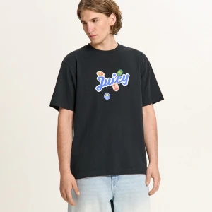 Zdjęcie produktu Cropp - Czarny T-shirt z owocowym motywem - czarny