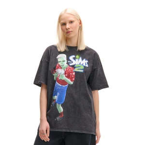 Cropp - Czarny T-shirt z The Sims - czarny