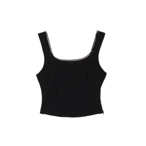 Cropp - Czarny top - czarny