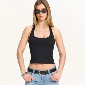 Cropp - Czarny top halter - czarny
