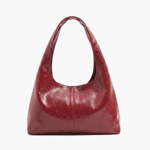 Cropp - Czerwona torebka hobo z imitacji skóry - czerwony